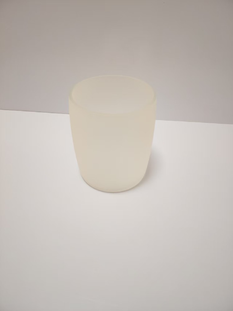 Round corner clear resin trash can
