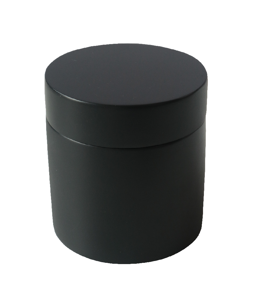 Resin jar with lid black